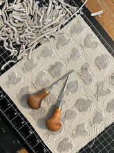 Load image into Gallery viewer, Mighty Chickens Linocut Print | Ellen Orchard (TX)