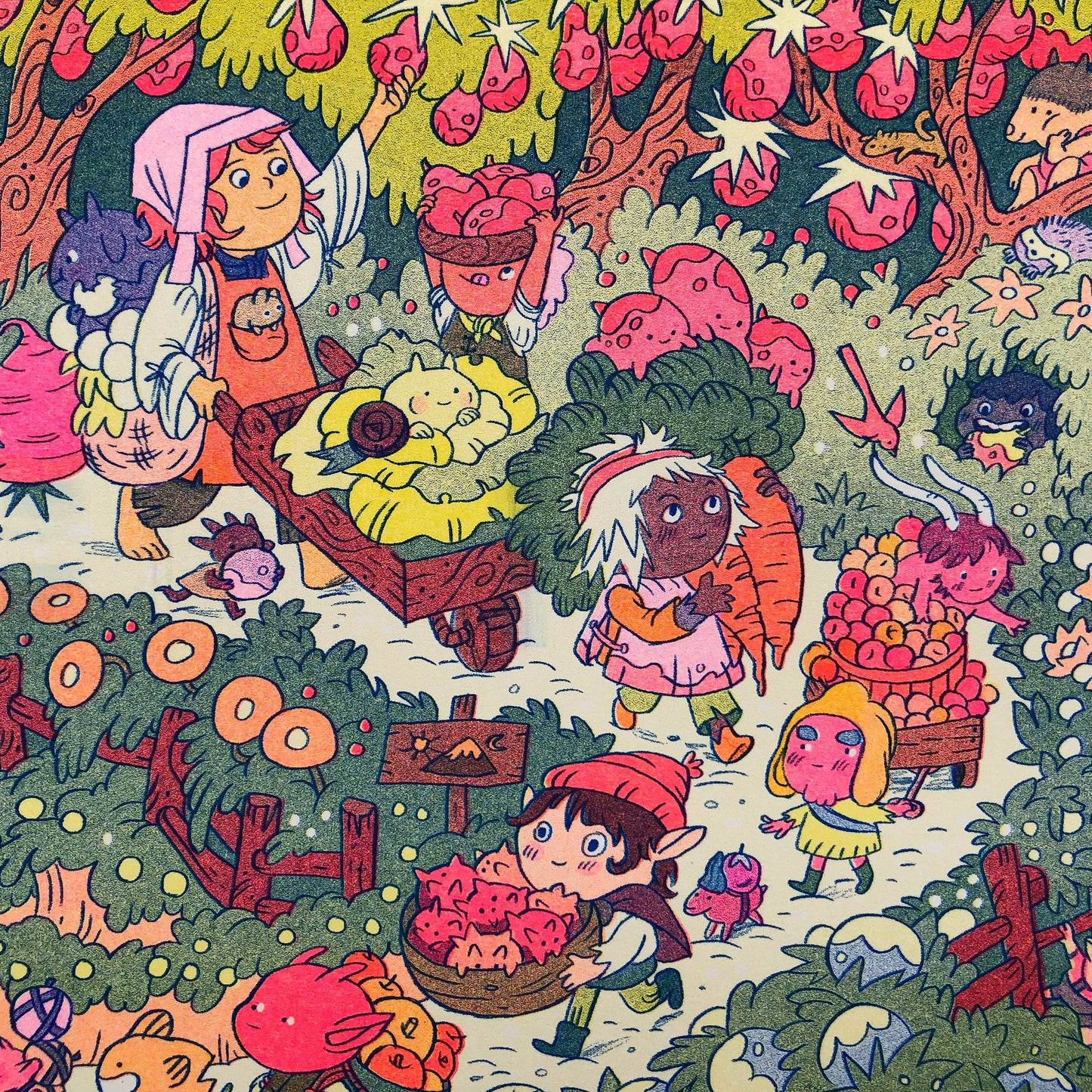 On The Mountain Garden Trail Riso Print | Natalie Andrewson (CA)