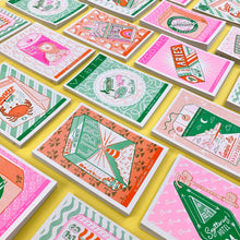 Load image into Gallery viewer, Libra Zodiac A6 Risograph Print | Jacqueline Colley (UK)