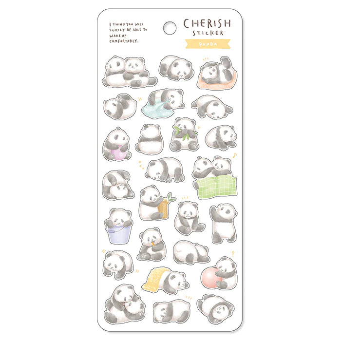 Panda Cherish Sticker Sheet | Mind Wave (Japan)