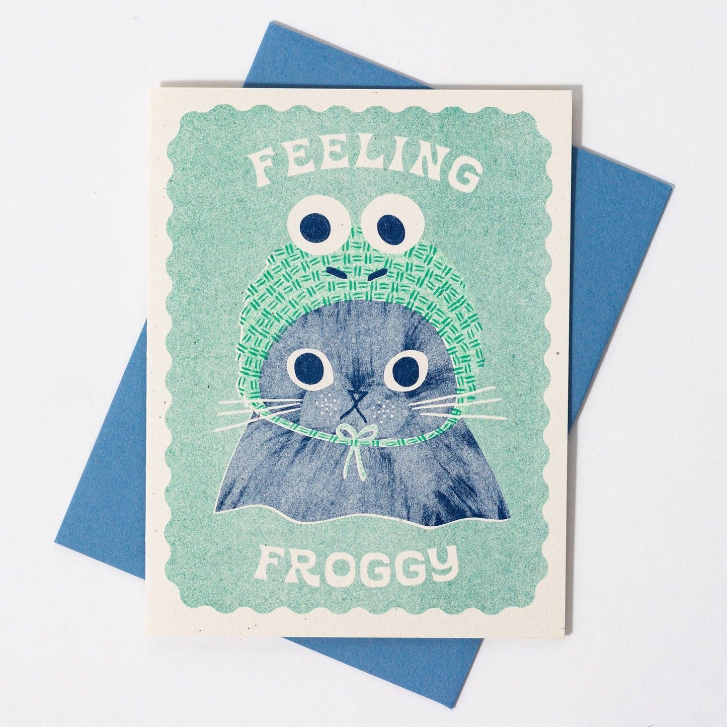 Feeling Froggy Risograph Greeting Card | Bromstad Printing Co. (VA)