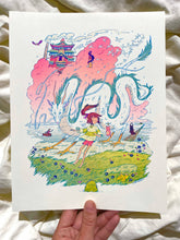 Load image into Gallery viewer, The Bathhouse Spirits Risogrpah Print | Natalie Andrewson (CA)