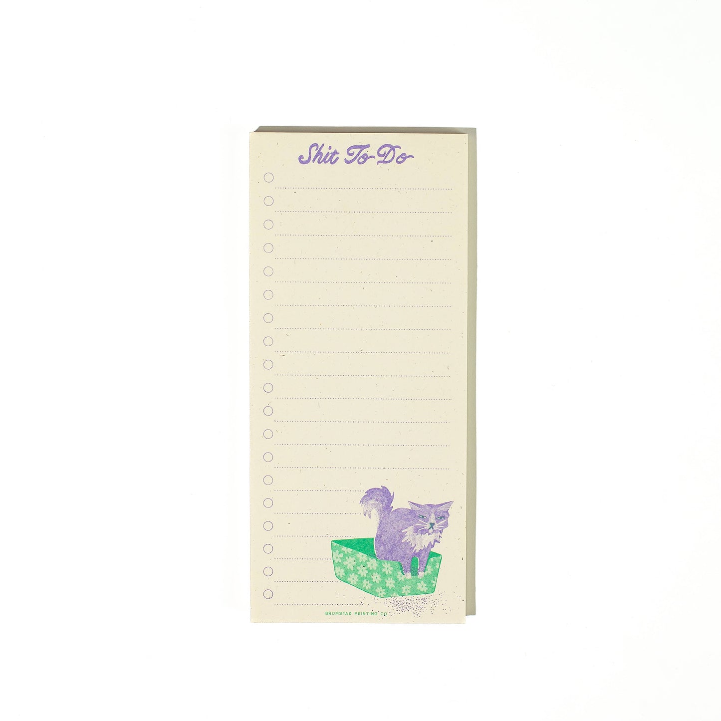 Grumpy Cat Floral Litter Box Notepad | Bromstad Printing Co. (VA)