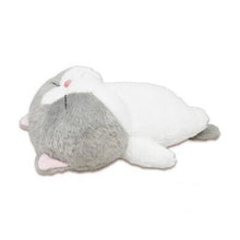 Load image into Gallery viewer, Gray & White Cat Sleeping Plush | AnimalStore.inc (Japan)