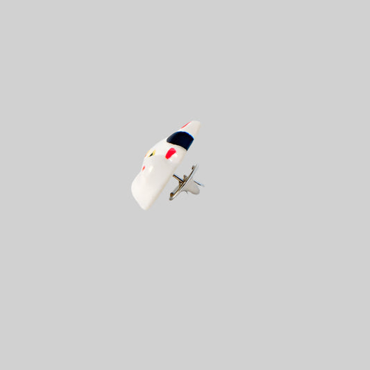 Ceramic Lucky Cat Brooch | Japan