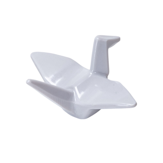 Origami Crane Resin Chopstick Rest – White