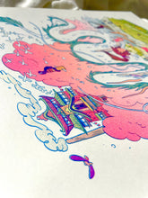 Load image into Gallery viewer, The Bathhouse Spirits Risogrpah Print | Natalie Andrewson (CA)