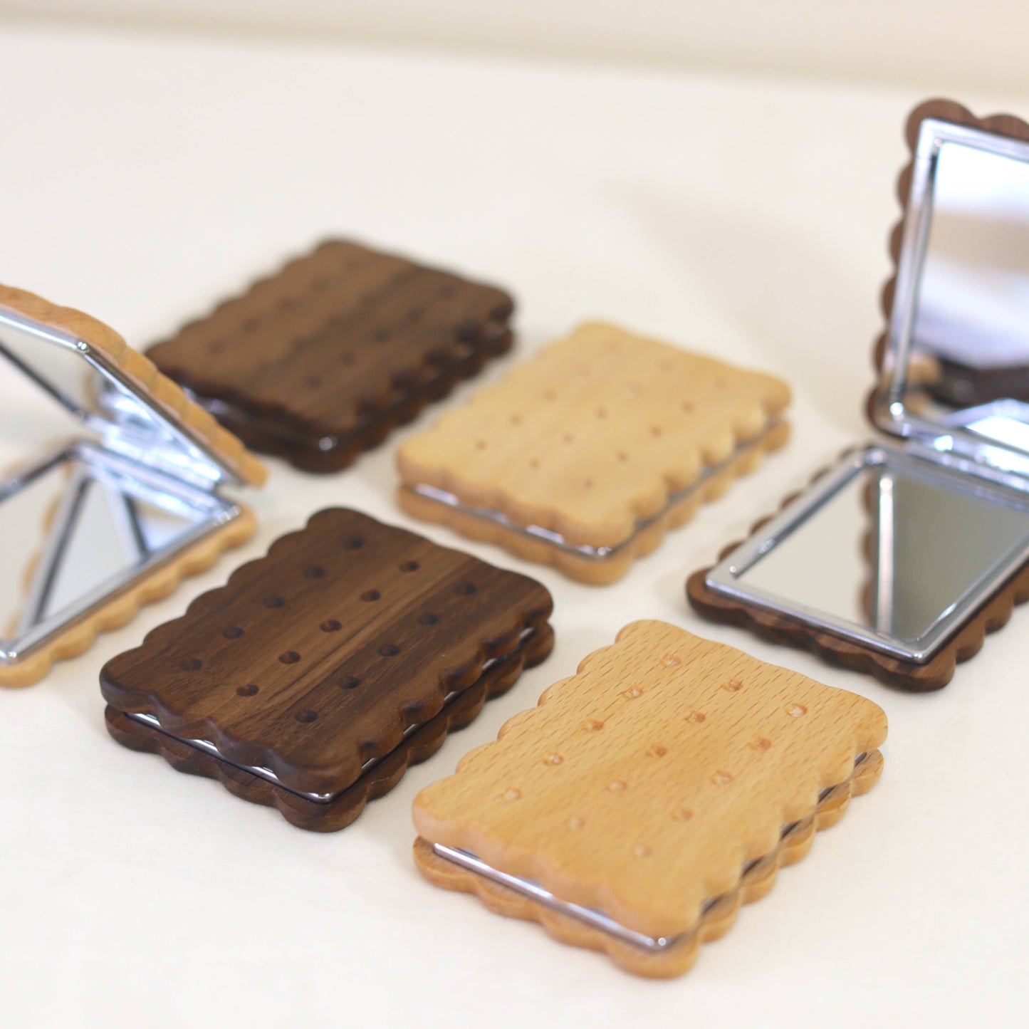 Biscuit Pocket Mirror | Senser Woodcraft (NJ)