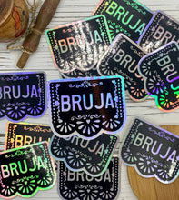 Load image into Gallery viewer, Bruja Holographic Water Resistant Sticker | Kalaka Tx