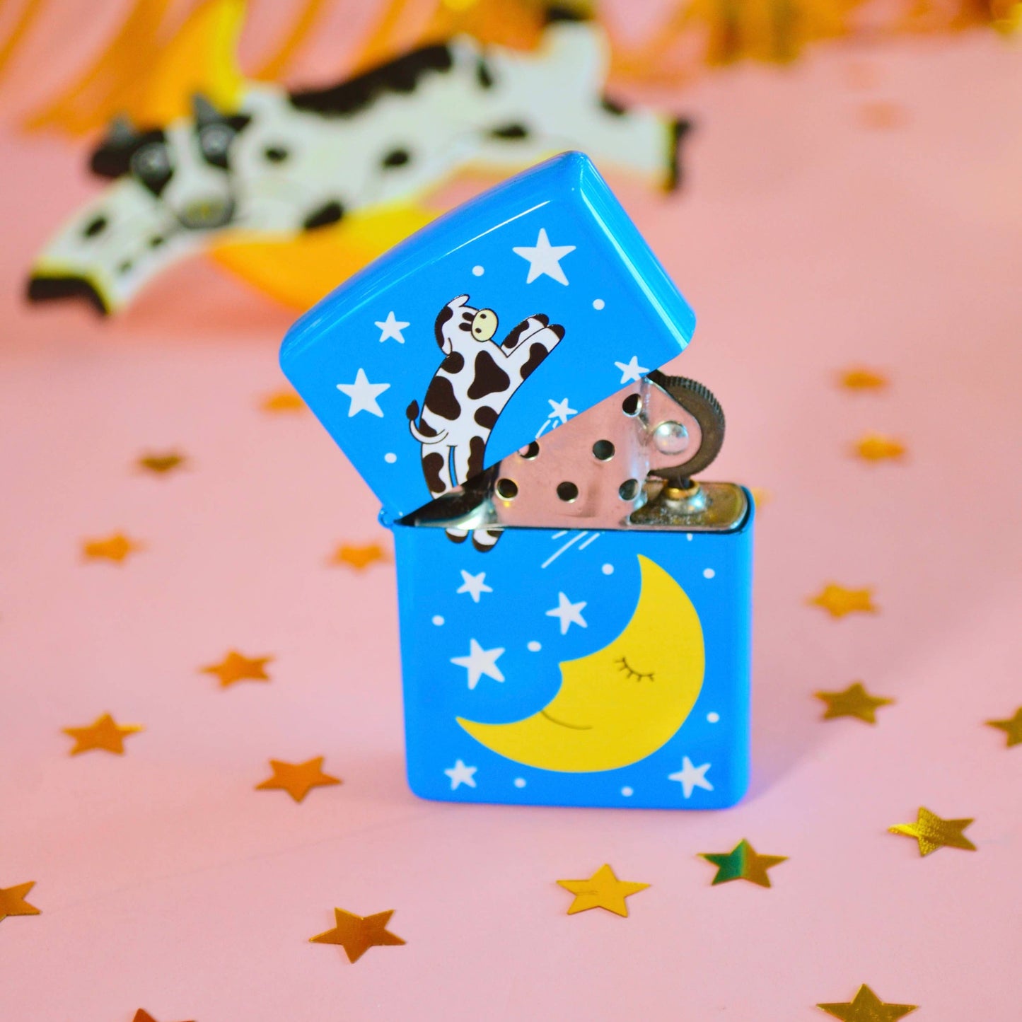Cow Over The Moon Refillable Lighter | The Peach Fuzz (CA)