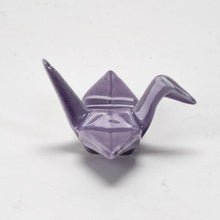 Load image into Gallery viewer, Origami Crane Ceramic Chopstick Rest – Purple