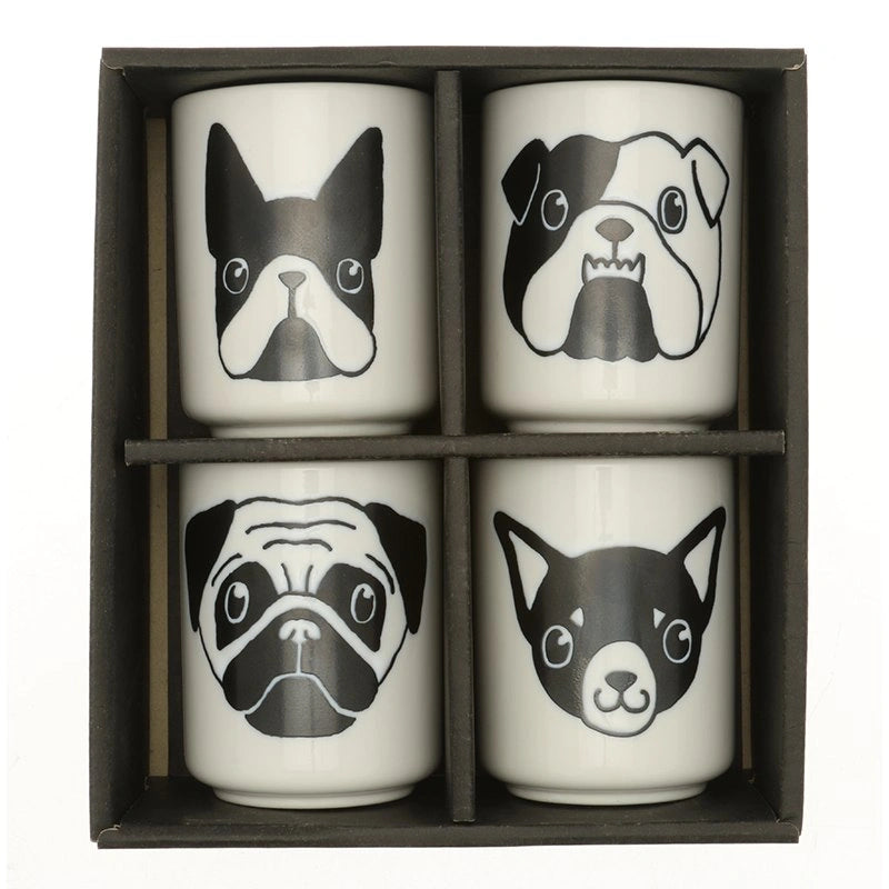 Dog Faces Ceramic Teacup Set (Japan)