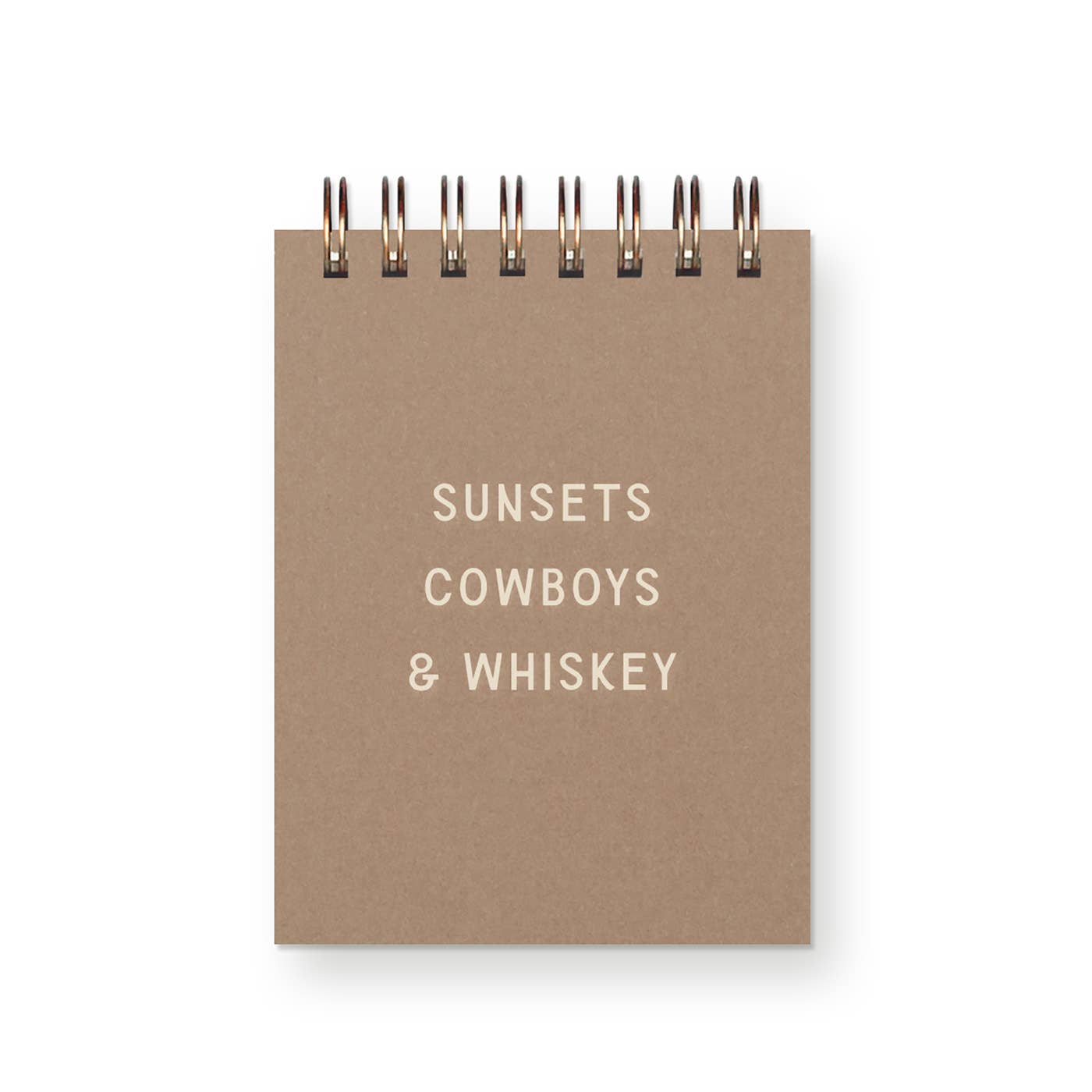 Sunsets Cowboys Whiskey Mini Jotter Notebook | Ruff House Prints Shop (KS)