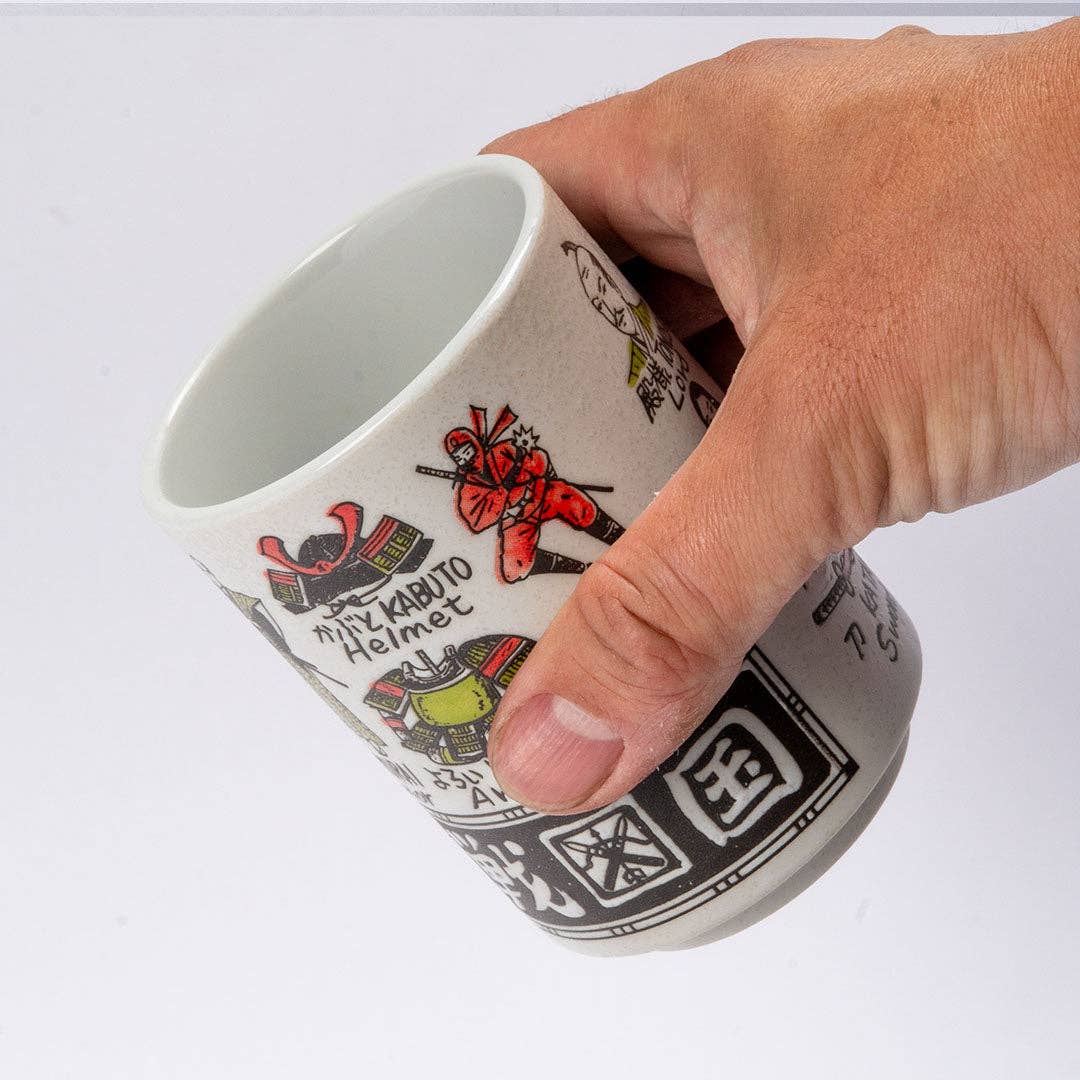 Japanese Warriors Ceramic Yunomi Style Tea Cup (Japan)