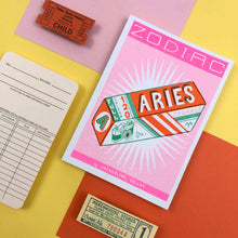 Load image into Gallery viewer, Aries Zodiac A6 Risograph Print | Jacqueline Colley (UK)