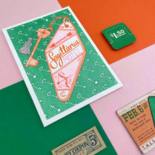 Load image into Gallery viewer, Sagittarius Zodiac A6 Risograph Print | Jacqueline Colley (UK)