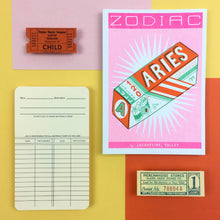 Load image into Gallery viewer, Aries Zodiac A6 Risograph Print | Jacqueline Colley (UK)