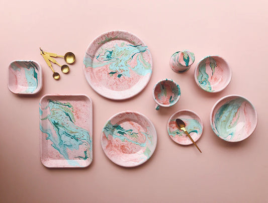 New Marble Enamel Bowl | Blush | Bornn (Turkey)