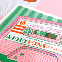 Load image into Gallery viewer, A5 Mixtape Risograph Print | Jacqueline Colley (UK)