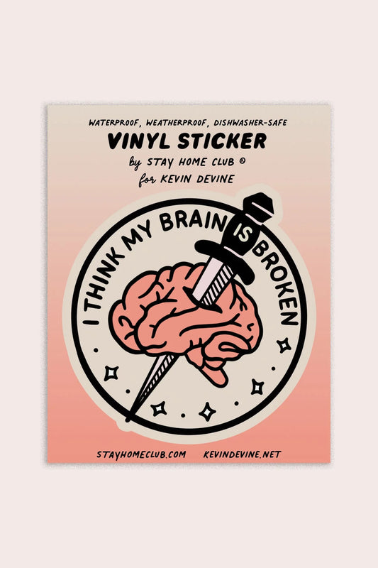 Brain is Broken Vinyl Sticker | SHC x Kevin Devine