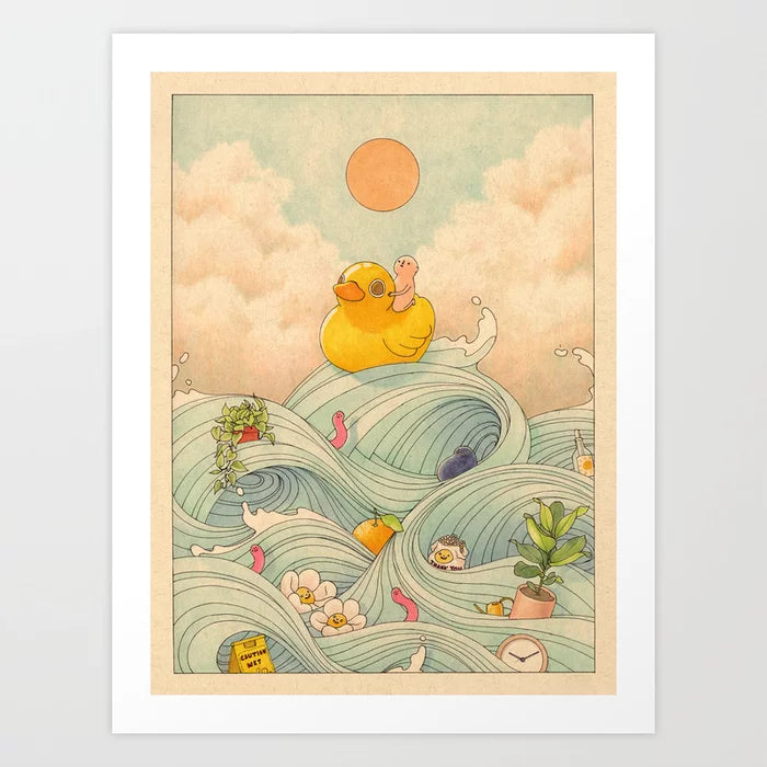 Duck at Sea Art Print | 13 x 17 | Felicia Chiao (CA)
