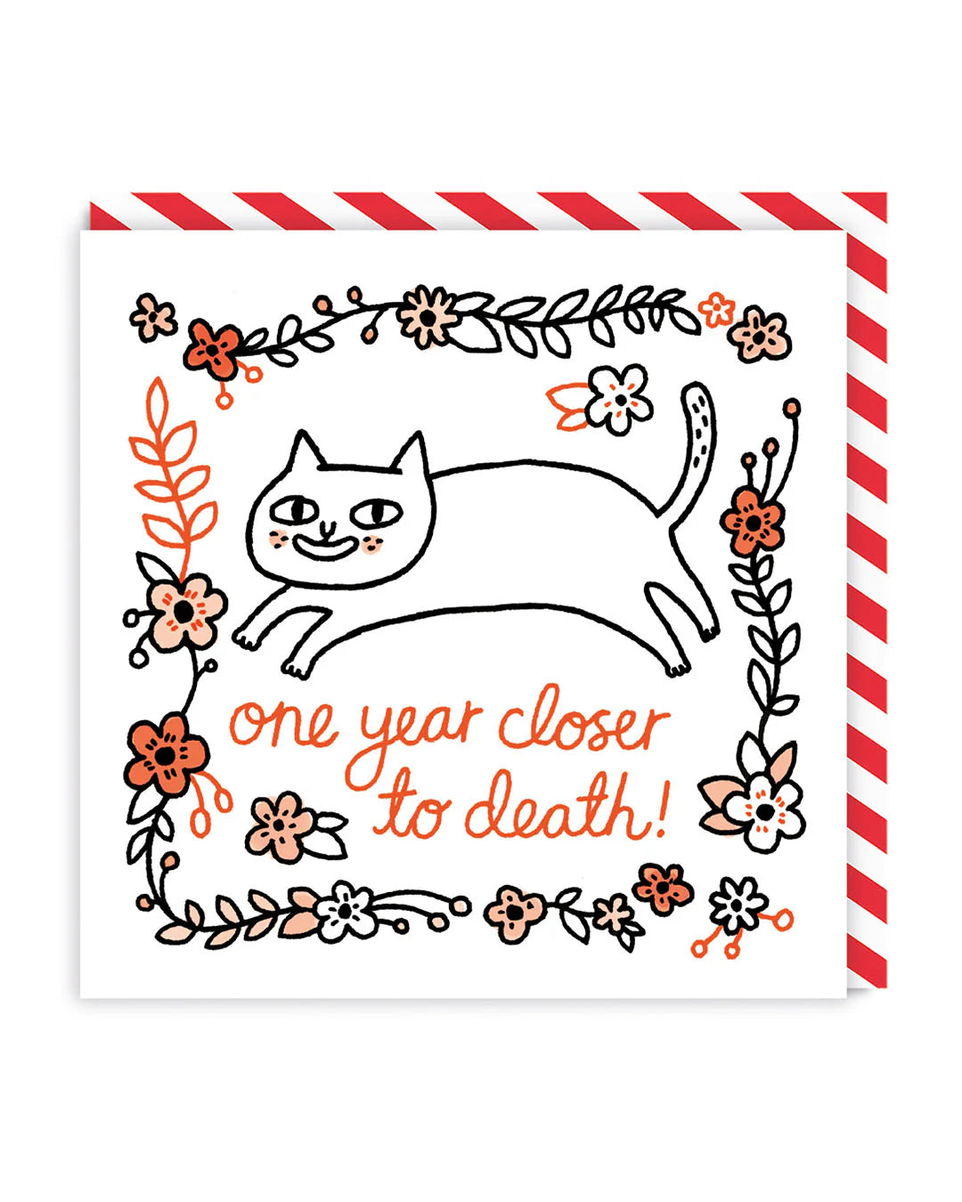 One Year Closer To Death Square Greeting Card | Gemma Correll (UK)