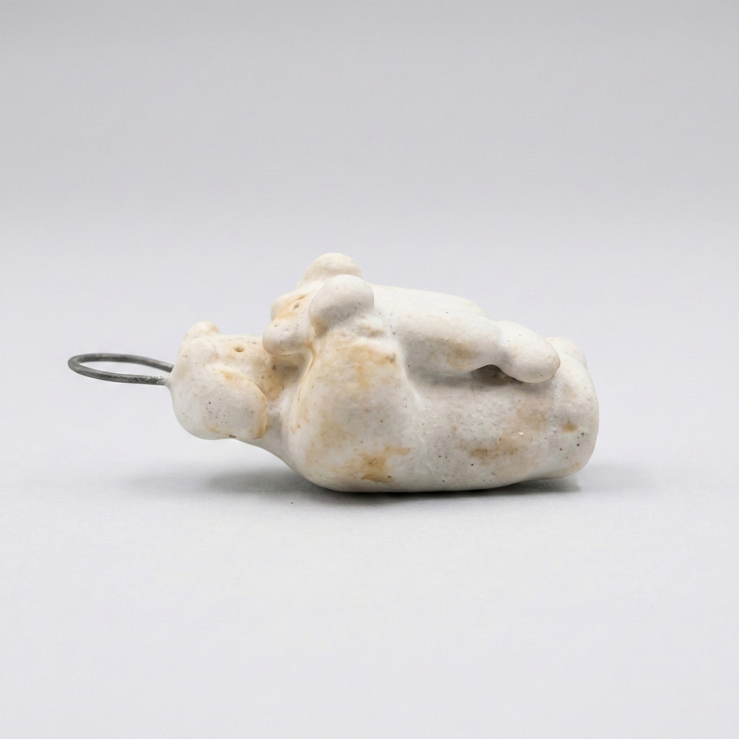 Girl with Cat Pendant Handmade Stoneware Charm | Taitau Fung (HK)