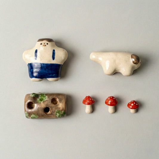 Mushroom Hunting Handmade Stoneware Set | Taitau Fung (HK)
