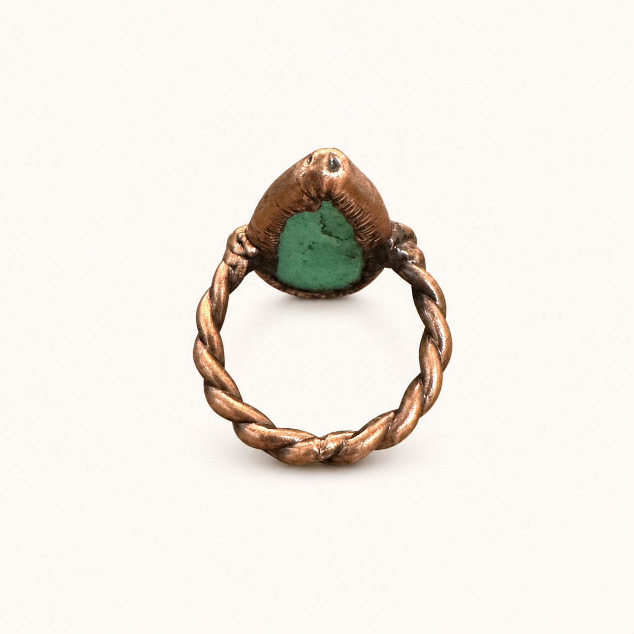 Green Adventure Copper Ring No. 3| Size 7 | Shamsy Roomiani (Tx)