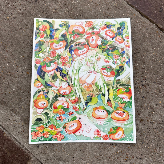 Ripe Persimmons Art Print | Koyamori (CAN)
