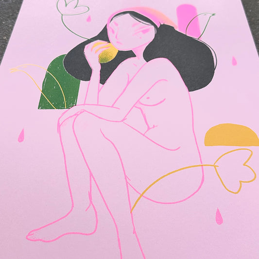 Eat The Fruit Risograph Print | Stephanie Sanz (TX)
