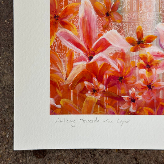Walking Towards the Light Art Print | Malti B Lee (TX)
