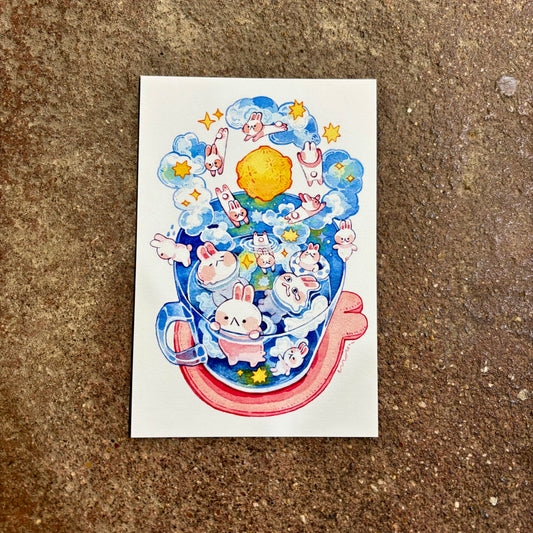 Midnight Cravings Series Mini Print | Bunny Tea | Koyamori (CAN)