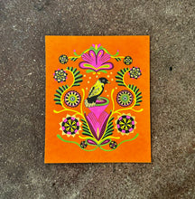 Load image into Gallery viewer, Little Bird in Folk Art Flowers Screen Print | Daria Tessler (OR)