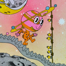 Load image into Gallery viewer, Saturn on Stairs Screen Print | Daria Tessler (OR)