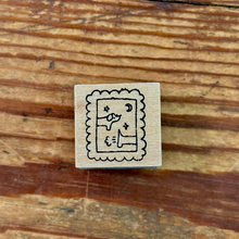 Load image into Gallery viewer, Farting dog wooden stamp | dana ate oatmeal! (CA)