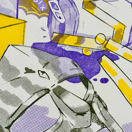 DOOM!! Risograph Print | Play Nice Press (TX)