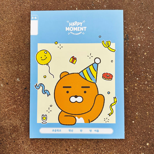 Happy Moment with Friends B5 Wide-Ruled Notebook | Kakao Friends ( Korea)