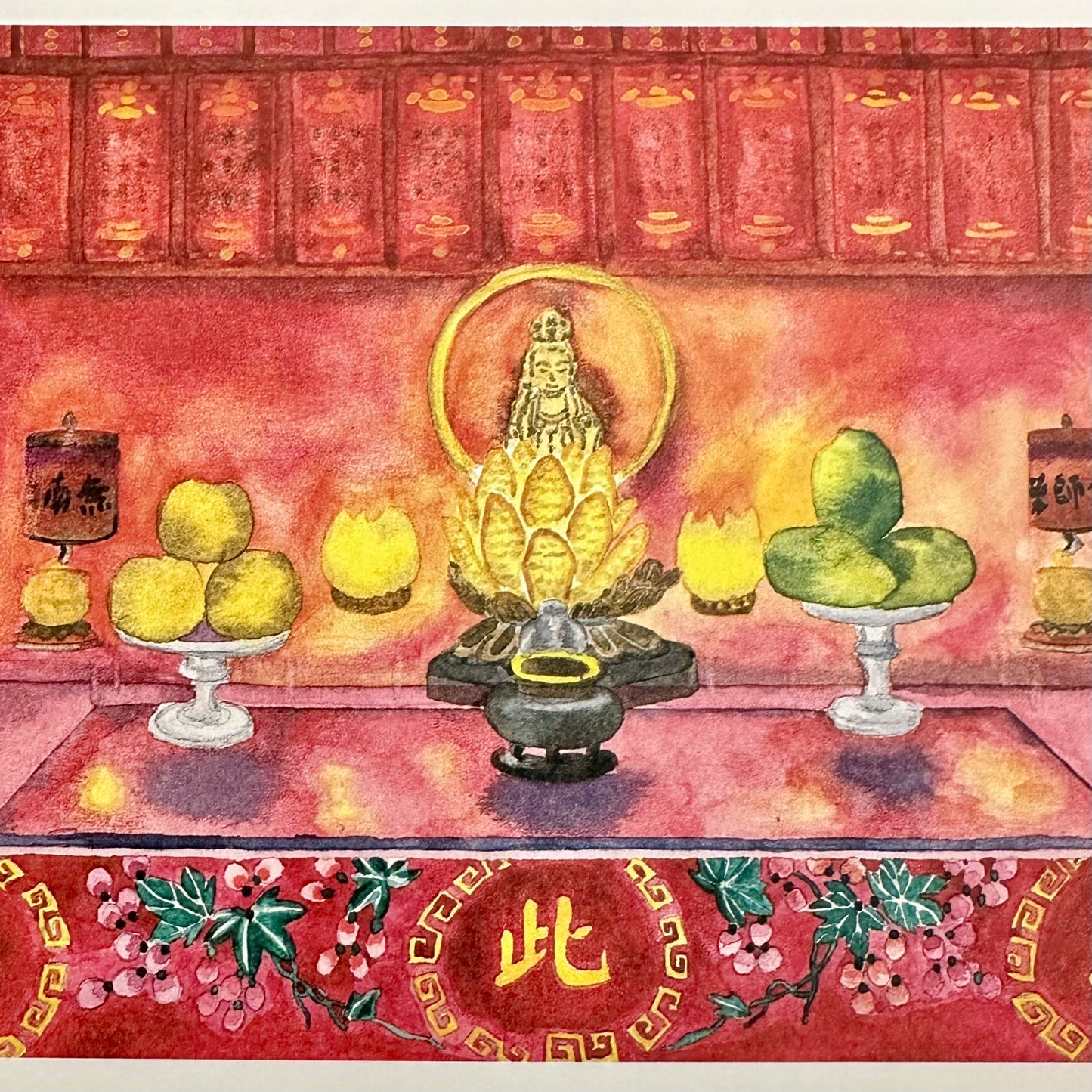 Buddhist Offerings Art Print (佛教供奉) | Yu Feng (馮羽) | Hong Kong