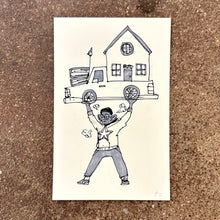 Load image into Gallery viewer, Heavy Lifter – Original Illustration | Fantasy Boy Taro (TX)