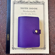 Load image into Gallery viewer, Leather Mini Notebook Cover | Grape | Gomez Handcrafted Leathergoods (TX)