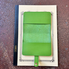 Load image into Gallery viewer, Leather Mini Notebook Cover | Green Apple | Gomez Handcrafted Leathergoods (TX)