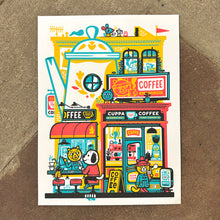 Load image into Gallery viewer, Cuppa Coffee Screenprint | The Little Friends of Printmaking (CA)
