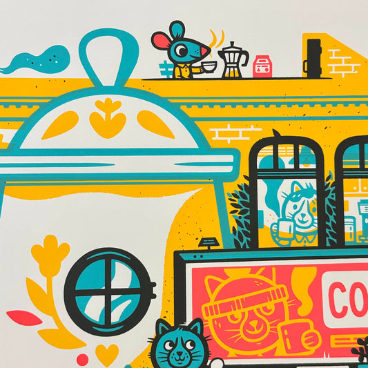 Cuppa Coffee Screenprint | The Little Friends of Printmaking (CA)