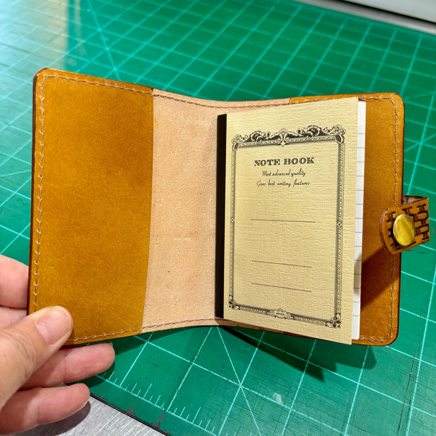 Leather Mini Notebook Cover | Weave | Gomez Handcrafted Leathergoods (TX)