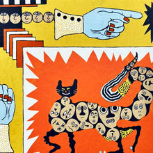 Load image into Gallery viewer, Cat and Blue Hands Screen Print | Daria Tessler (OR)