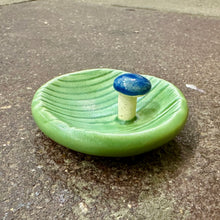 Load image into Gallery viewer, Tiny Faux Bois Ceramic Ring Tray with Mushroom | Tasha McKelvey (VA)