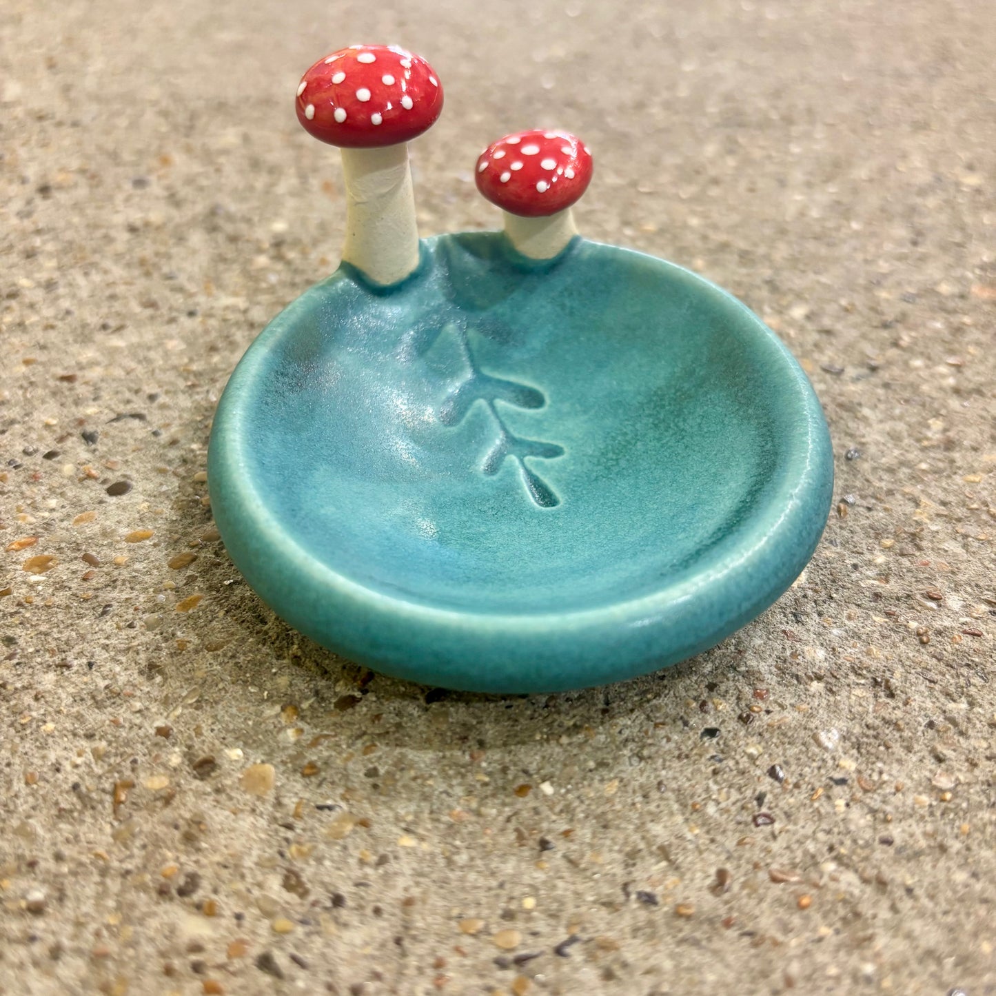 Mushroom and Fern Ceramic Ring Dish | Tasha McKelvey (VA)