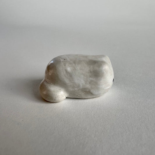 Cat Loaf Stoneware Mini Figurine | Soft White | Taitau Fung (HK)
