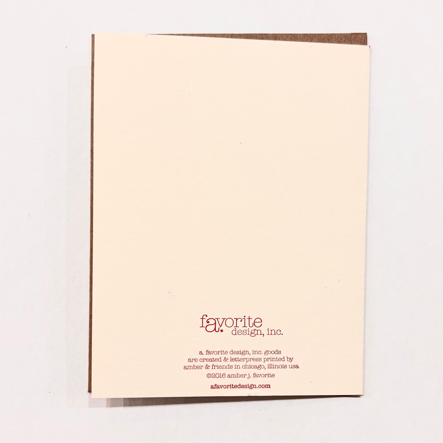 Blue Ribbon Letterpress Birthday Card | Amber Favorite (IL)
